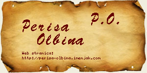 Periša Olbina vizit kartica